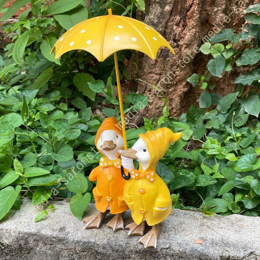 ガーデン雑貨 屋外 置物 ガーデニング 庭の置物 おしゃれ 記念 アヒル