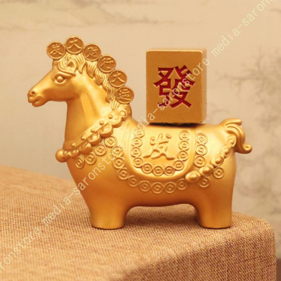 風水 馬の彫刻 インテリア オブジェ 置物 金運 開運 グッズ アイテム