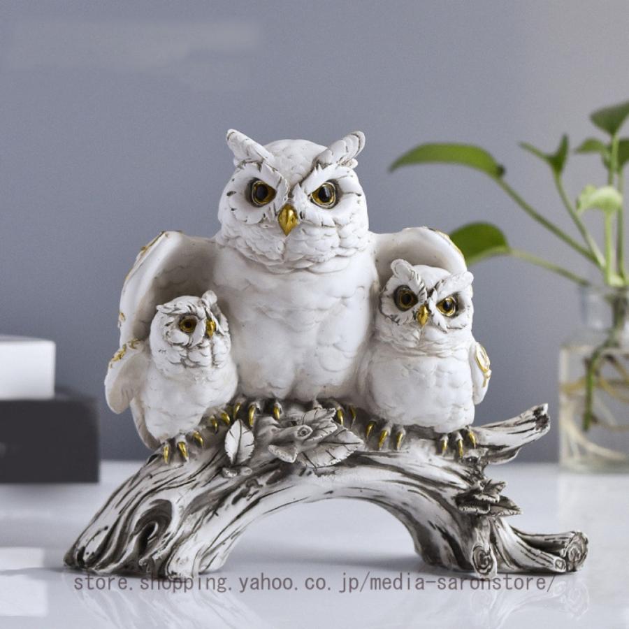 フクロウ 置物 開運 ガーデン オブジェ インテリア 小物 卓上 お店