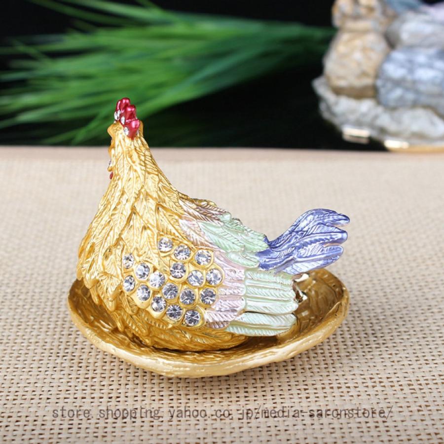 金属 ミニ 動物 鶏 金属鳥 彫刻 卓上装飾 アートホーム オフィス