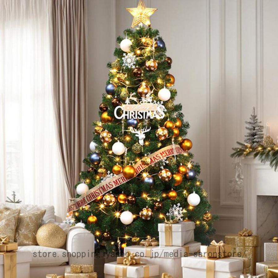 クリスマスツリー オーナメント 大型 赤い 銀色 飾り付け PE製 豊富な枝数 人工観葉植物 かわいい 安定スタンド付き 枝葉密度高 ディスプレイ_6