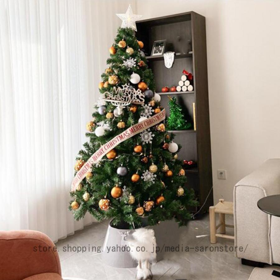 クリスマスツリー オーナメント 大型 赤い 銀色 飾り付け PE製 豊富な枝数 人工観葉植物 かわいい 安定スタンド付き 枝葉密度高 ディスプレイ_9