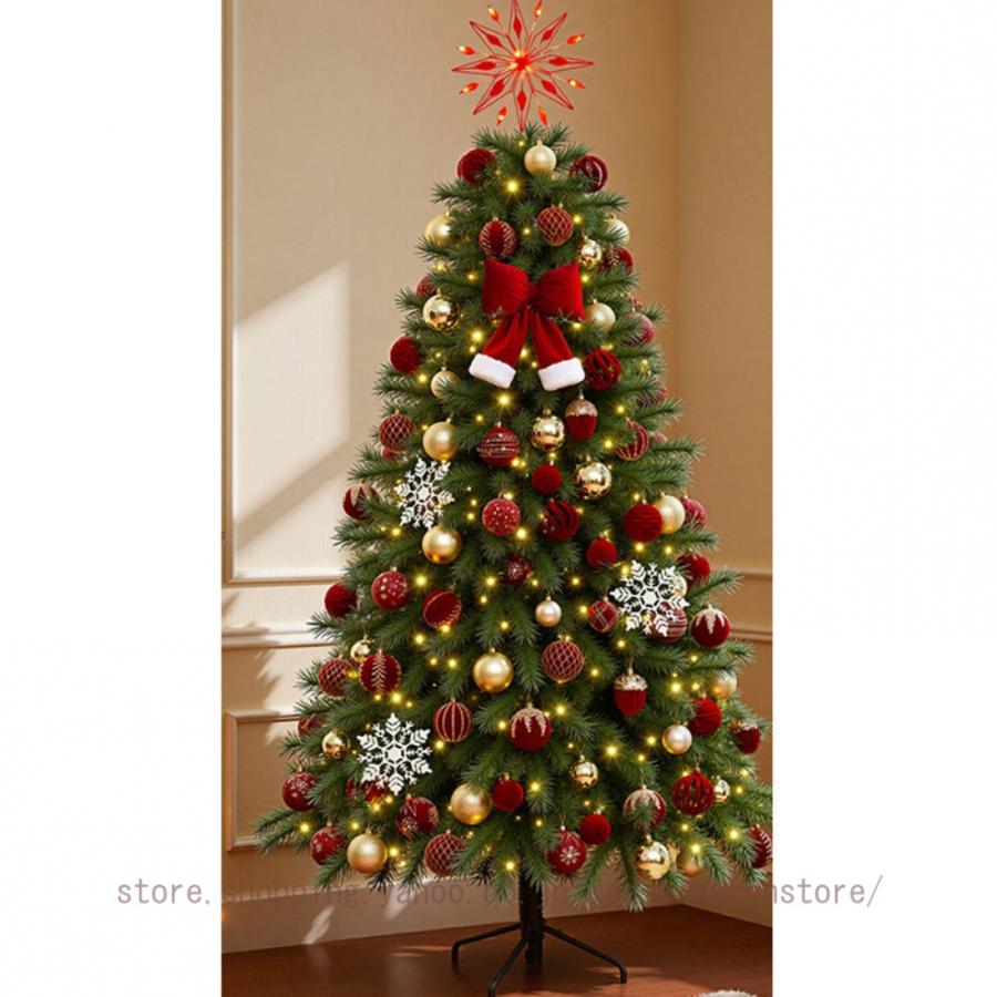 大型クリスマスツリー オーナメント PE＋PVC混合 豪華セット 雰囲気