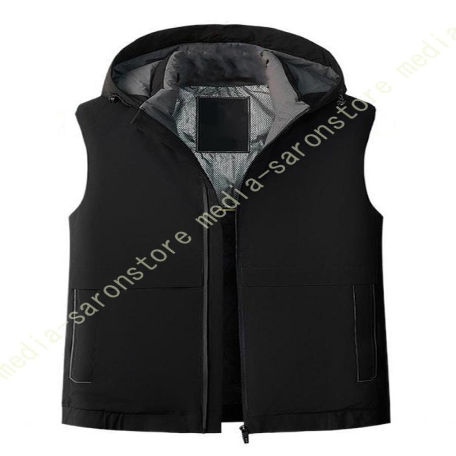 フード付きダウンベスト 黒 ダウンコート フード ベスト ダウンベスト アウター メンズ アウトドア