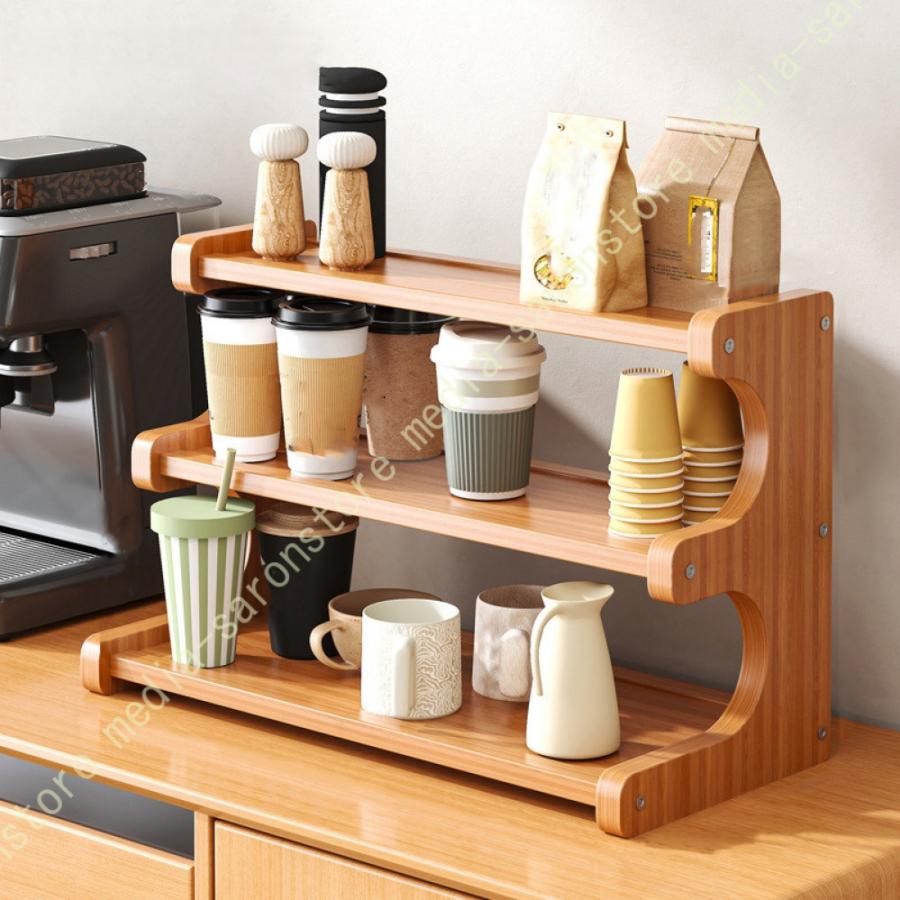 【新品、未使用】無垢材卓上調味料ラック スパイスラック 木製 調味料ラック ディスプレイラック 卓上 調味料