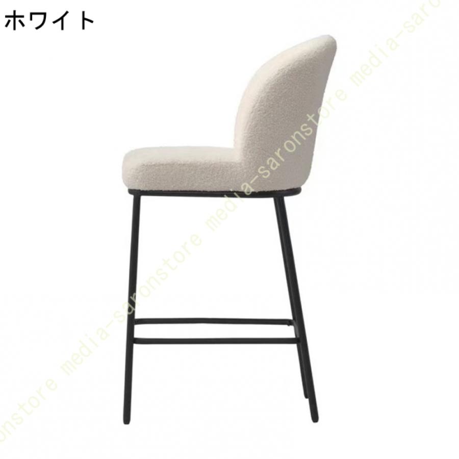 北欧 カウンターチェア 背もたれ付き バーチェア ハイチェア チェア カウンタースツール 座面75cm ハイスツール バーカウンター いす 椅子 イス 背もたれ 黒脚_3