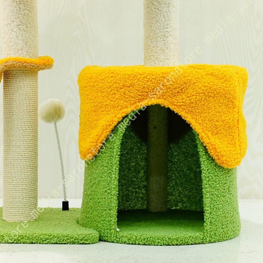 隠れ家 キャットタワー 猫タワー キャットランド 展望台 遊び場 省スペース 爪とぎ 猫ハウス 多機能 安定性 耐久 爪研ぎ 猫ランド 猫ツリー おしゃれ 可愛い_8