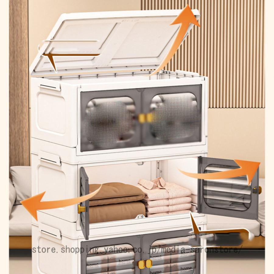 収納ボックス 衣装ケース 折りたたみ 蓋付き 積み重ね キャスター付き おしゃれ 多機能 大容量 衣類 布団 漫画 家庭 オフィス用 車用 防塵 防湿 防カビ_9