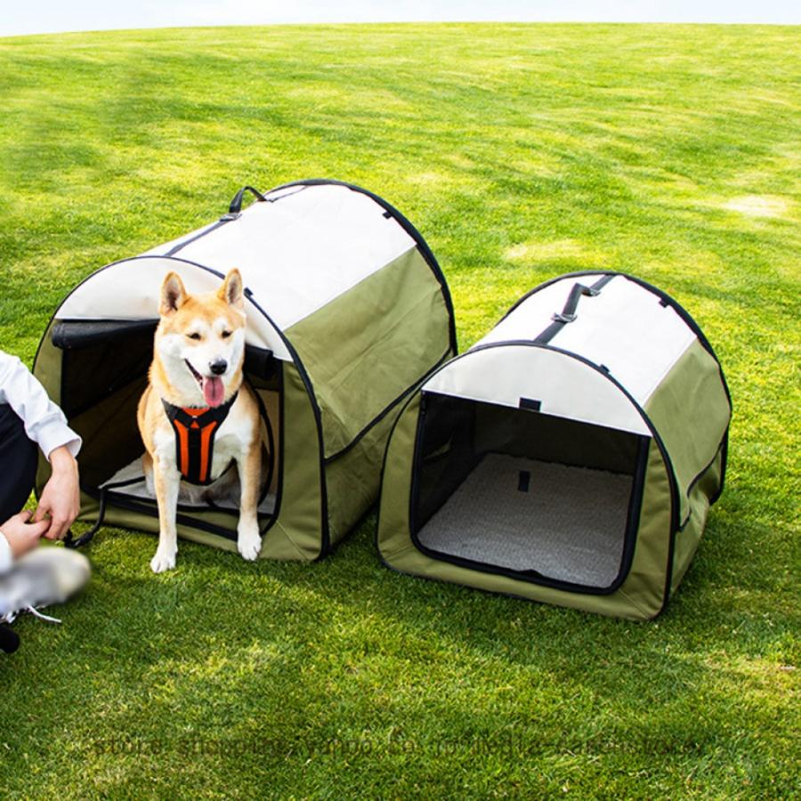 ペットクレート 犬 クレート キャリー 大型犬 防災　犬の家 犬用 ソフトクレート ペット用クレート 防災 コンパクト メッシュ 犬