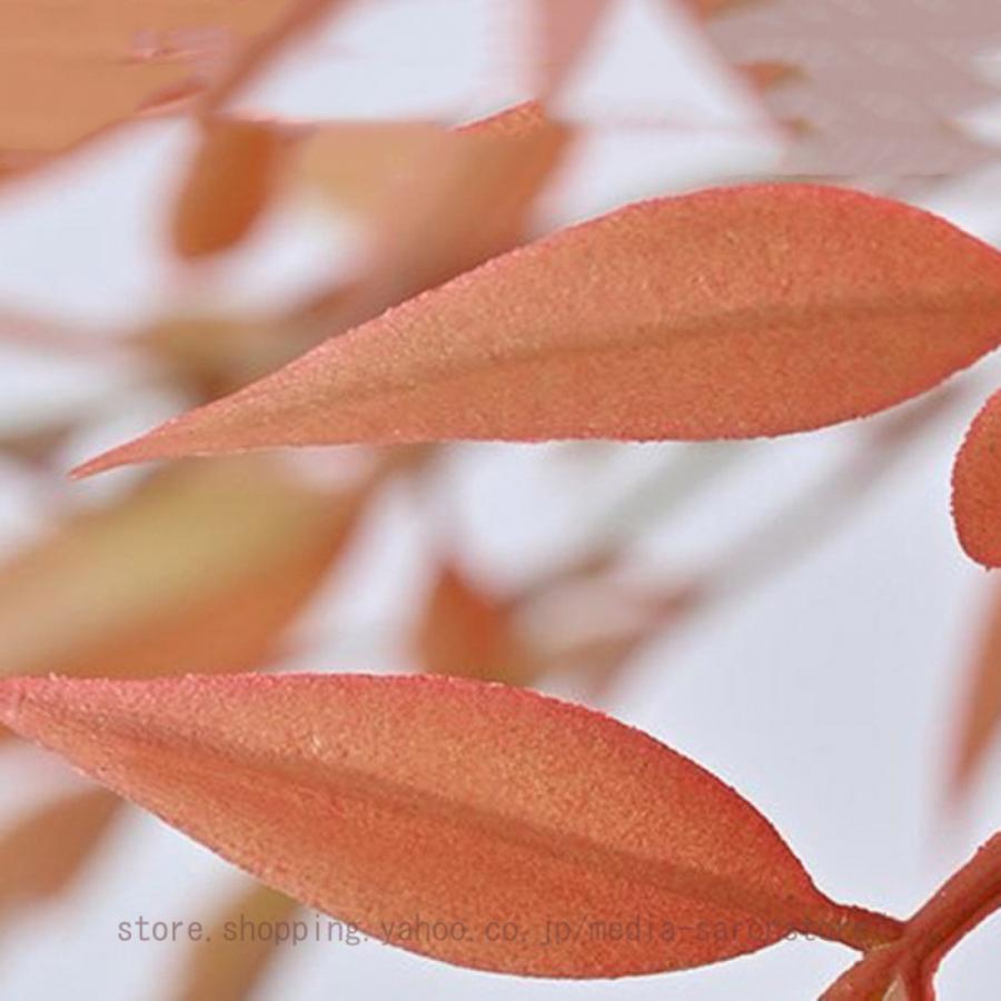 人工観葉植物 フェイクグリーン 観葉植物 造花 フェイク 観葉樹 【紅葉南天竹】高さ160 cm 屋内 オフィス 鉢植え植木 お手入れ簡単 水やり不要 虫害の心配なしの画像