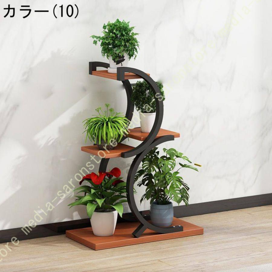 フラワースタンド ガーデンラック 植物スタンド 室内 観葉植物スタンド 4段金属花台 おしゃれ 花台 立体感 盆栽棚 植物棚 フラワーラック 置物ラック_20