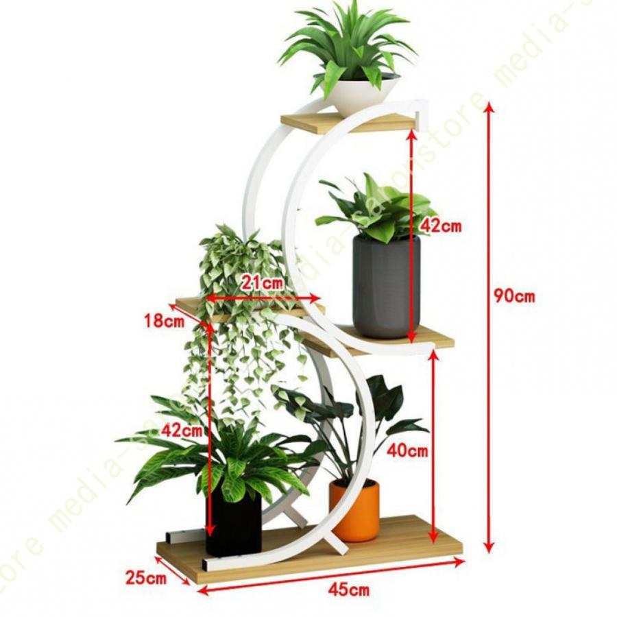 フラワースタンド ガーデンラック 植物スタンド 室内 観葉植物スタンド 4段金属花台 おしゃれ 花台 立体感 盆栽棚 植物棚 フラワーラック 置物ラック_22