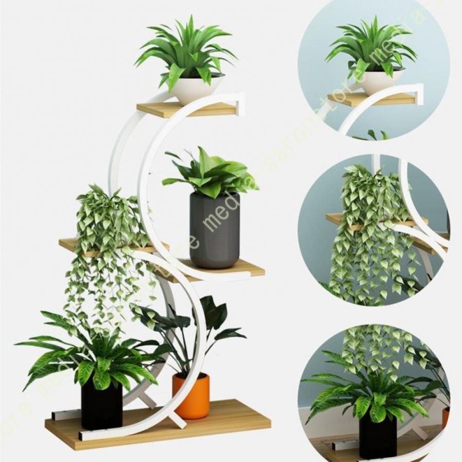 フラワースタンド ガーデンラック 植物スタンド 室内 観葉植物スタンド 4段金属花台 おしゃれ 花台 立体感 盆栽棚 植物棚 フラワーラック 置物ラック_28