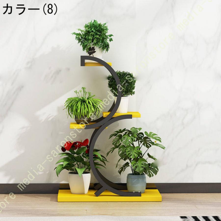 フラワースタンド ガーデンラック 植物スタンド 室内 観葉植物スタンド 4段金属花台 おしゃれ 花台 立体感 盆栽棚 植物棚 フラワーラック 置物ラック_18