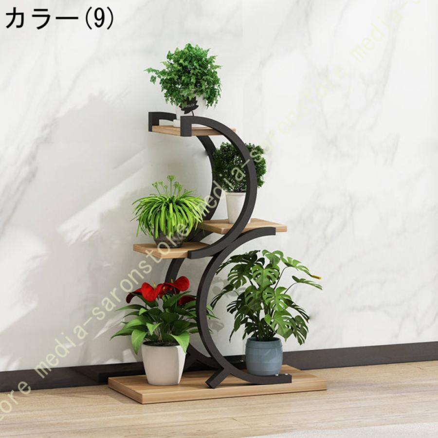 フラワースタンド ガーデンラック 植物スタンド 室内 観葉植物スタンド 4段金属花台 おしゃれ 花台 立体感 盆栽棚 植物棚 フラワーラック 置物ラック_19