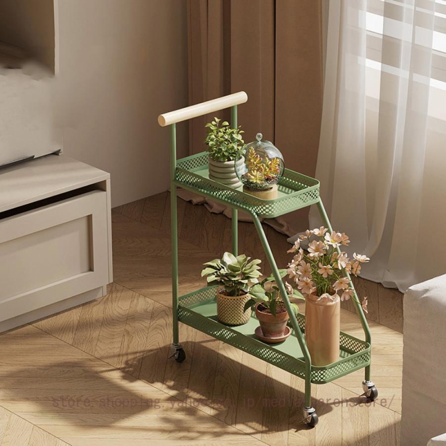 フラワースタンド プランタースタンド 花台 鉄製 錆びない キャスター