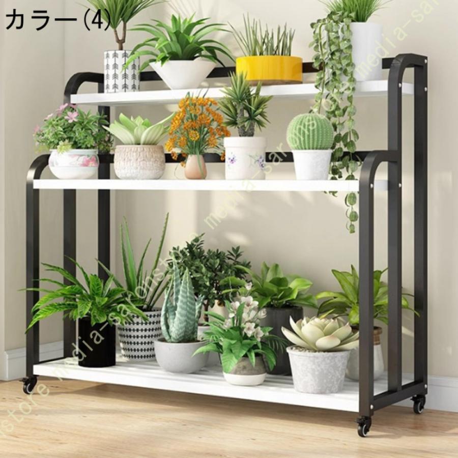 フラワースタンド 室内 屋外 ガーデンラック キャスター付き 移動ラクラク 風通しいい 安定感 ガーデニング 多機能収納ラック プランタースタンド 園芸ラック_8
