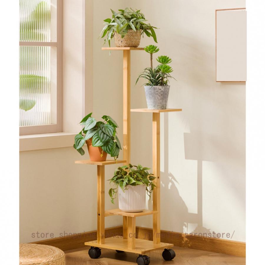 フラワースタンド 花台 プランタースタンド 竹製 ガーデニング 多肉