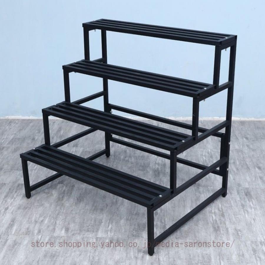 プランターラック ガーデンラック フラワースタンド 4段 アイアン 園芸