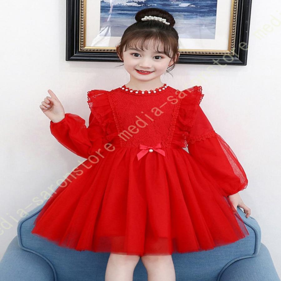 チュールスカート 女の子 披露宴 誕生日キッズ ワンピース 女児 ピンク パープル 白い Aライン 刺繍 プレゼント パフスリーブ 子供 女の子 キッズ服 清新感 | 