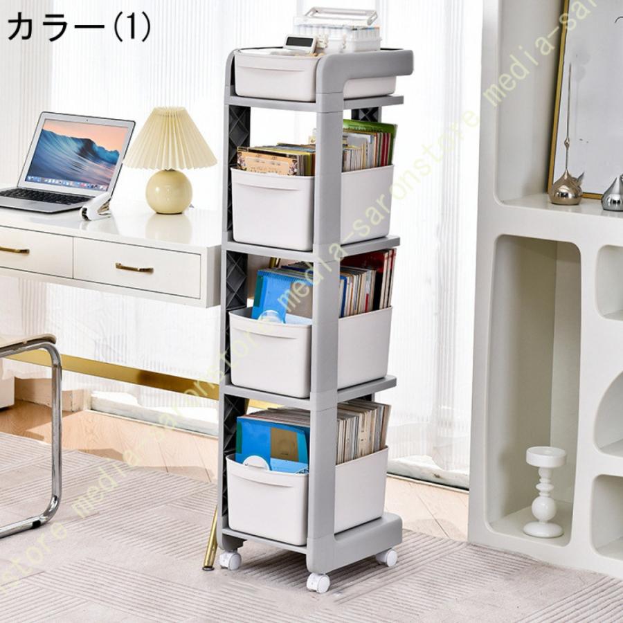 キッチンワゴン キャスター付き ツールワゴン 移動式 組み立て簡単 小物 化粧品 本収納 デスクサイド 洗濯室 洗面所 台所 収納カート 頑丈 収納ラック 通気性_3