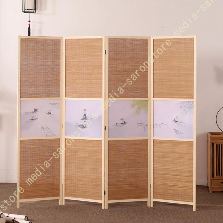パーテーション 間仕切り 4連 高さ150/170/180cm 折りたたみ 木製