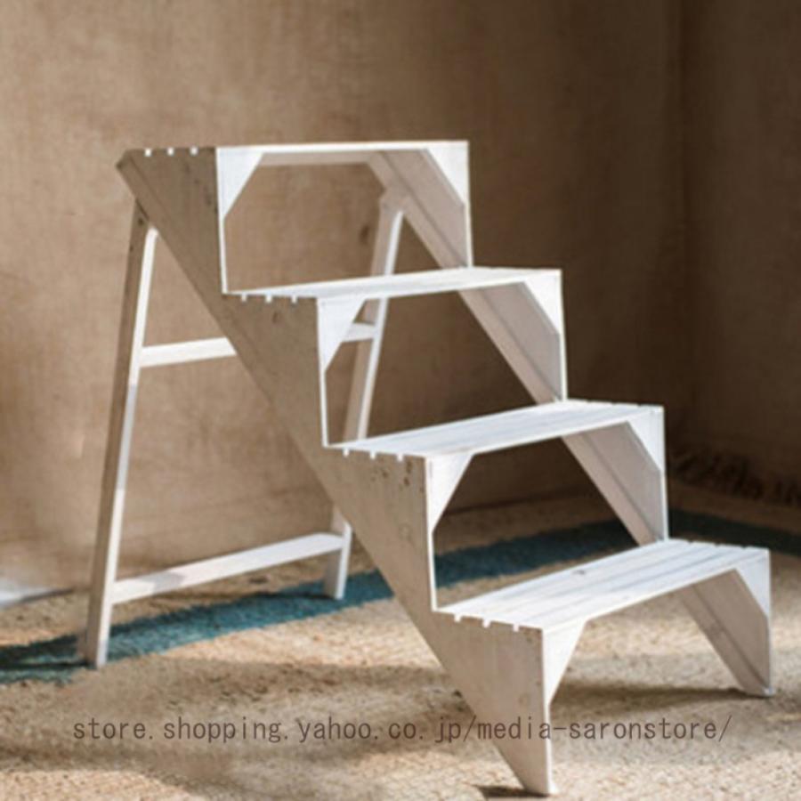 プランタースタンド フラワースタンド 3段 木製 65*60*48cm フラワーラック ガーデンラック 植物棚 盆栽棚 玄関 部屋 室内 置物 ディスプレイ棚 花台_10