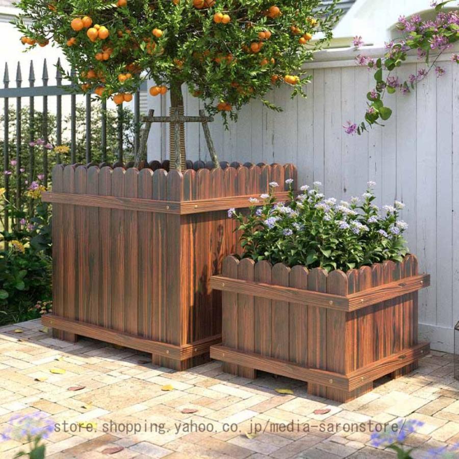 スクエア プランター長方形 大 プランター 木製プランター 大型