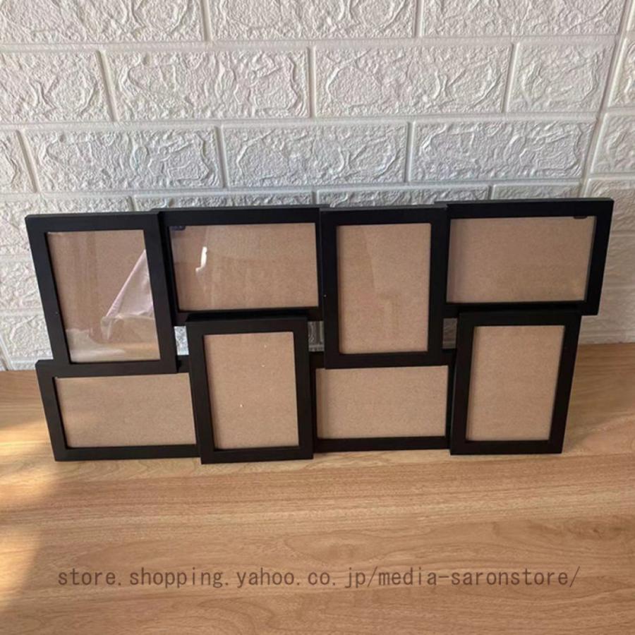 名入れ 文字入れ可 L判サイズ 8枚 壁掛け 写真たて フォトフレーム