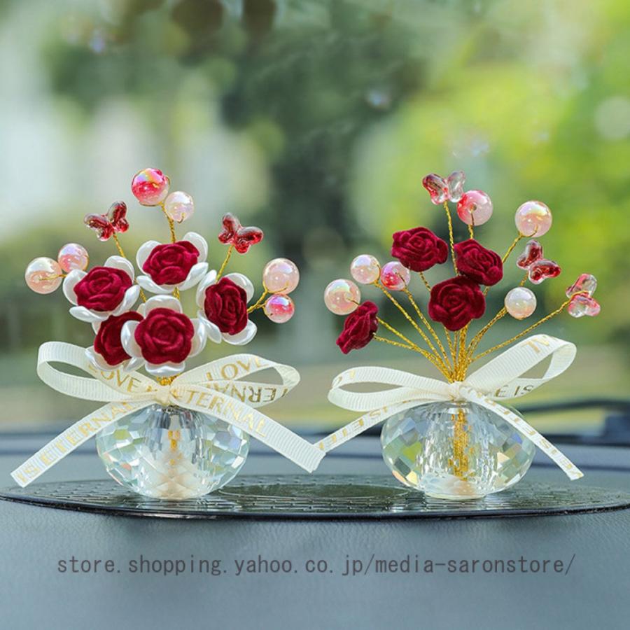 新年セール 製 スチール バラの花の置物 アンティーク調インテリア 造花 インテリア クリスタル バラ 薔薇 一輪の花 枯れない花 フラワー