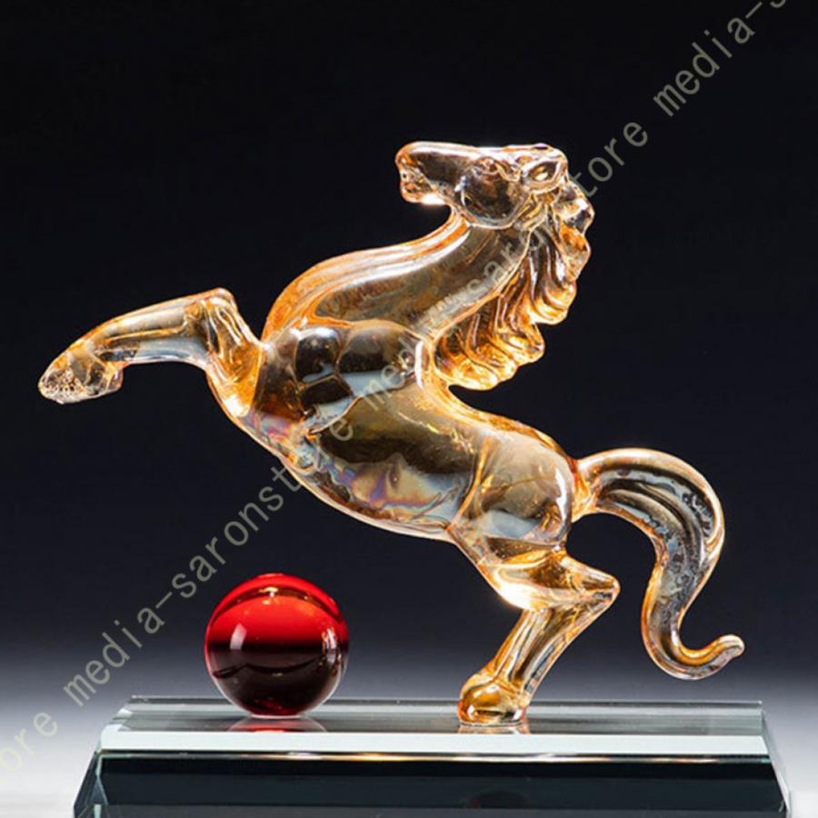 天然石 クリスタル 馬 十二支 置物 クリア インテリア 玄関小物 開運