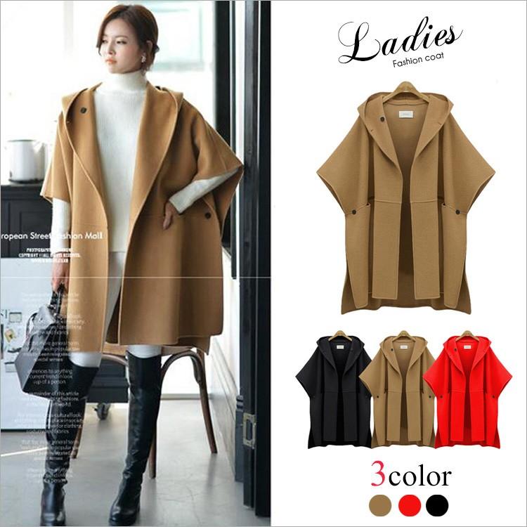 ポンチョ マントコート フード付き ケープコート コート チェスターコート アウター ロング レディース 秋冬 新作 ラシャコート 送料無料 Wdp002 メディアショッパーズサロン 通販 Yahoo ショッピング