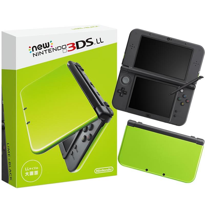 中古即納』{本体}{3DS}Newニンテンドー3DS LL ライム×ブラック(RED-S