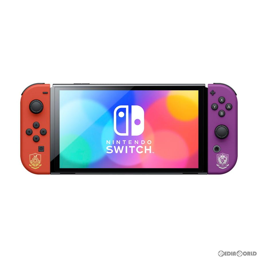 『中古即納』{本体}{Switch}Nintendo Switch(有機ELモデル) ニンテンドースイッチ スカーレット・バイオレットエディション(HEG-S-KEAAA)(20221104)｜media-world｜04