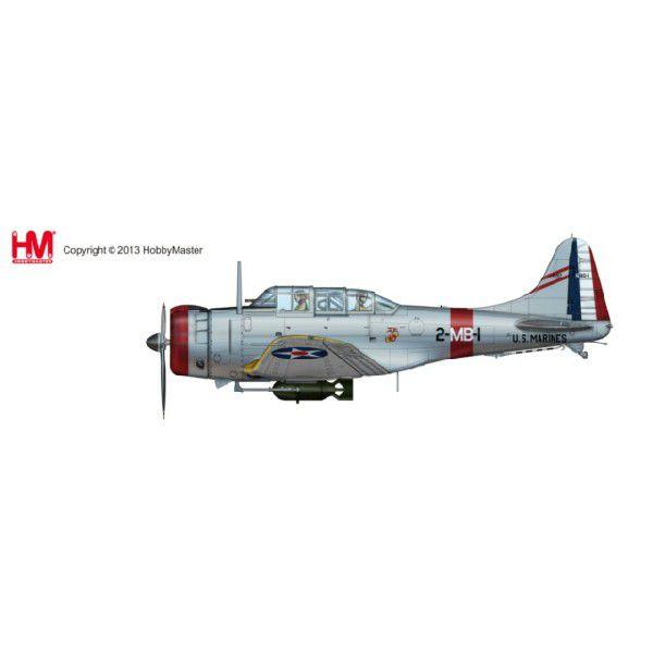 『新品即納』{PTM}HA0207 1/32 SBD-1ドーントレス アメリカ海兵隊VMB-2 ホビーマスター(20140511)｜media-world