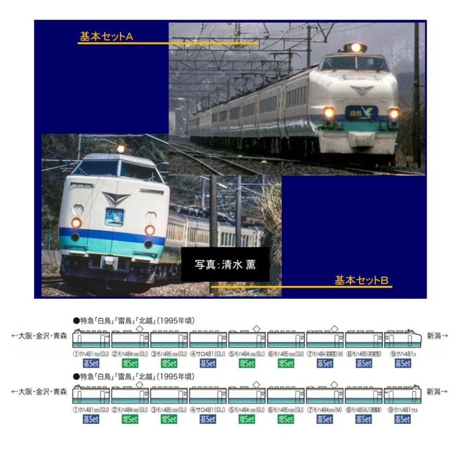 トミックス 『新品即納』{RWM} 98216 JR 485系特急電車(上沼垂色・白鳥