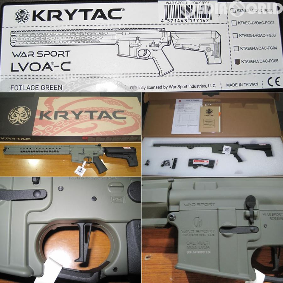 『新品即納』{MIL}ライラクス KRYTAC電動ガン本体 WAR SPORT LVOA-C(ウォースポートLVOA-C) フォリッジグリーン LayLax Limited Edition (18歳以上専用)｜media-world