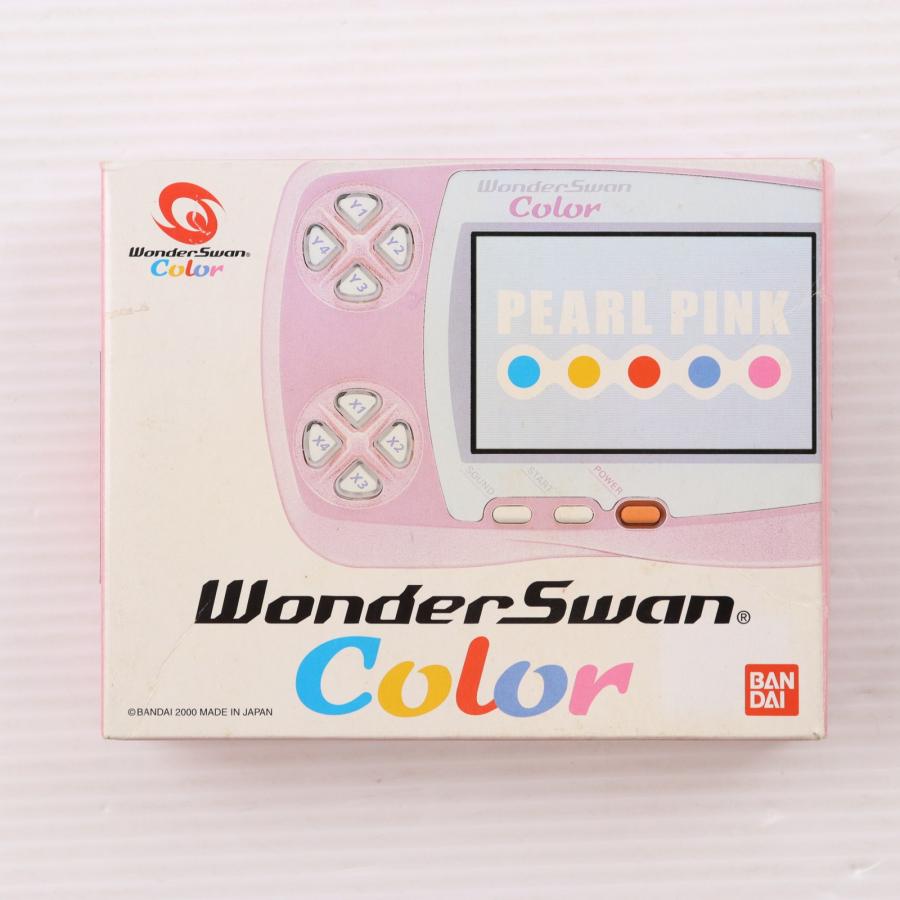 『中古即納』{WS} (本体) WonderSwan Color(ワンダースワンカラー) パールさくら色 バンダイ(SWJ-777C2P)(20001209)