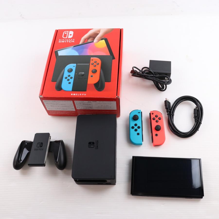 Nintendo Switch 有機EL 本体 ネオンブルー ネオンレッド 中古 任天堂（Nintendo） 『中古即納』{Switch} (本体) Nintendo Switch