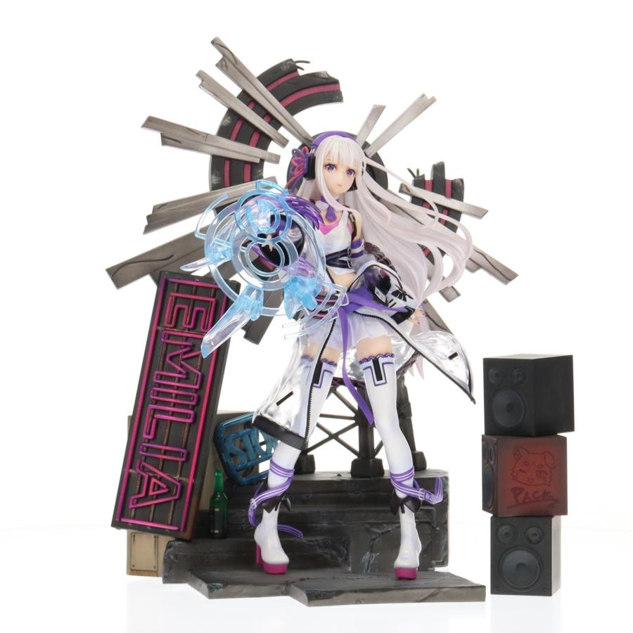 『中古即納』{FIG} eStream Store限定 SHIBUYA SCRAMBLE FIGURE エミリア -Neon City Ver.- Re:ゼロから始める異世界生活 1/7 フィギュア eStream(20220630)_4