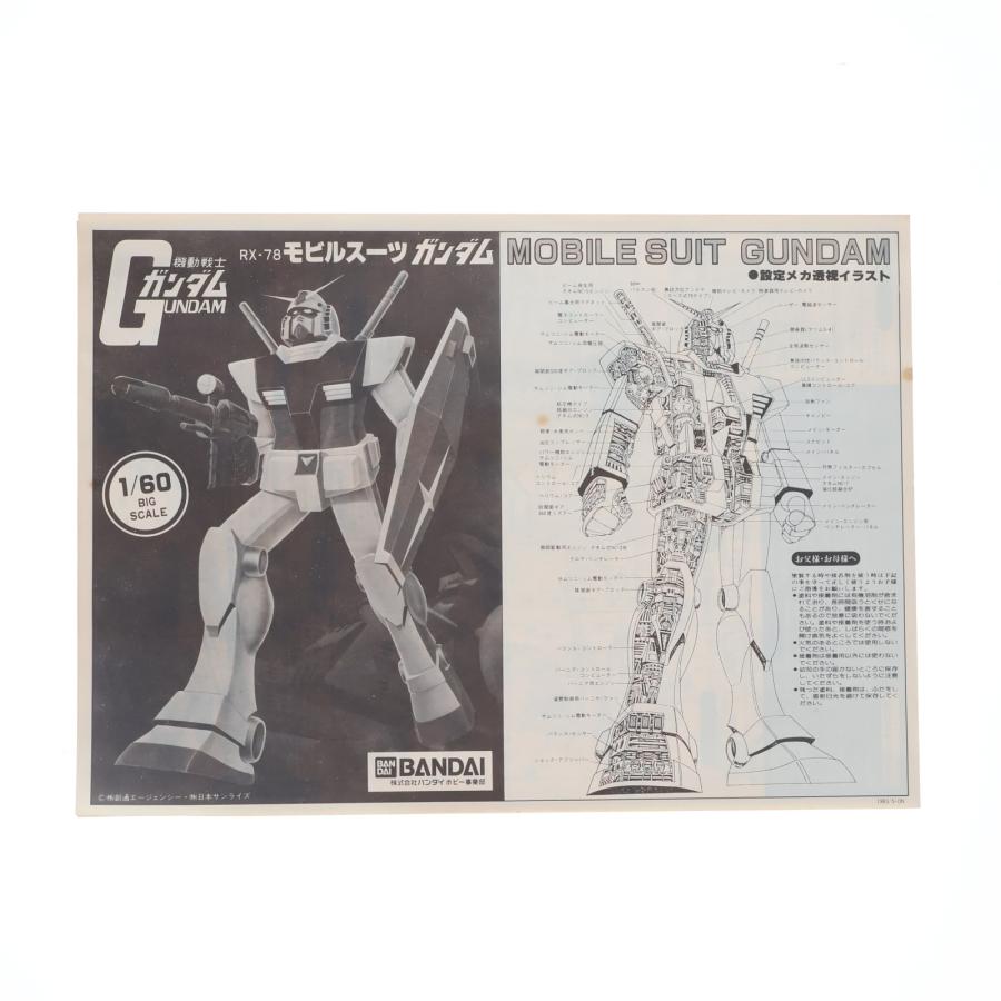 中古即納』{PTM} 1/60 RX-78 ガンダム 機動戦士ガンダム プラモデル