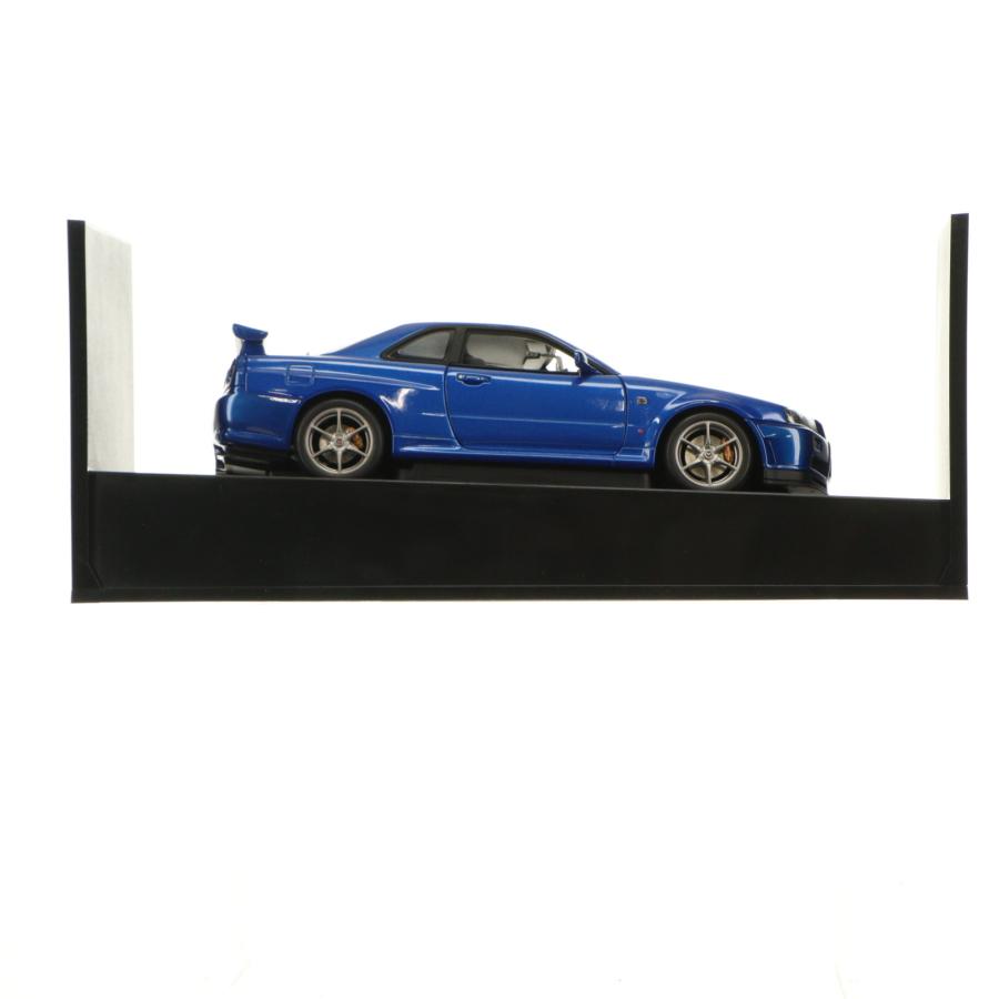 『中古即納』{MDL} 1/18 NISSAN SKYLINE(スカイライン) R34 GT-R V-SPEC II Bayside Blue 完成品 ミニカー(77331) AUTOart(オートアート)(19991231)の画像