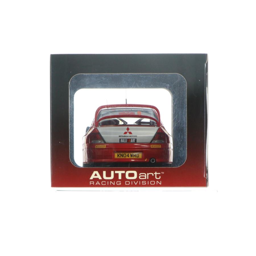 『中古即納』{MDL} RACING DIVISION 1/18 MITSUBISHI LANCER WRC05 RALLY OF MONTE CARLO NGK #9(レッド×シルバー) 完成品 ミニカー AutoArt(20071110)の画像