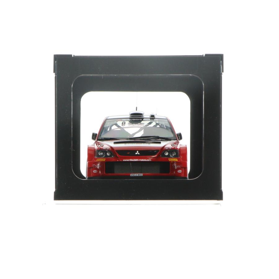 『中古即納』{MDL} RACING DIVISION 1/18 MITSUBISHI LANCER WRC05 RALLY OF MONTE CARLO NGK #9(レッド×シルバー) 完成品 ミニカー AutoArt(20071110)の画像