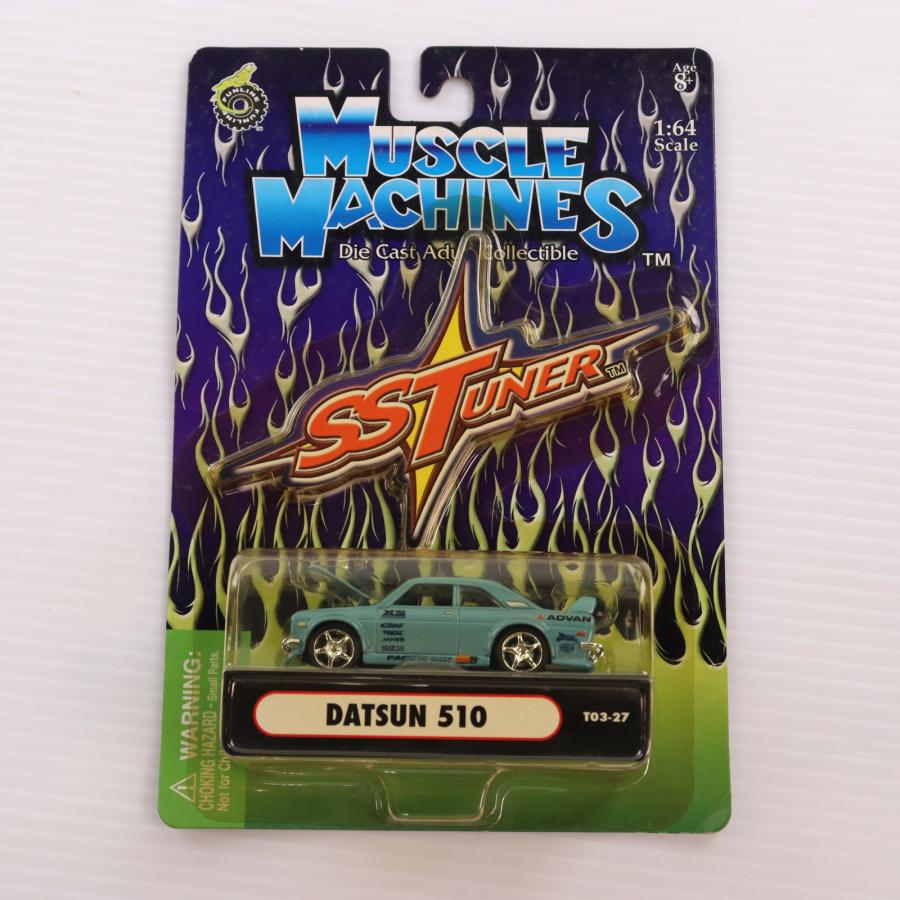 中古即納』{MDL} SS TUNER T03-27 1/64 DATSUN 510(ライトブルー 完成