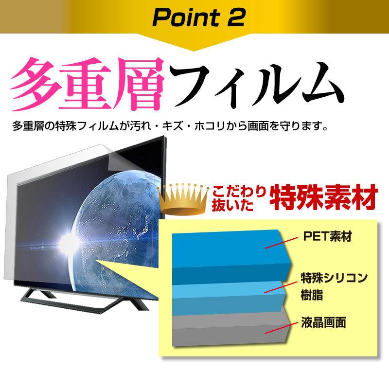 YAMAZEN キュリオム QRT-32W2K (32インチ) 機種で使える 透過率96％ クリア光沢 液晶保護 フィルム 液晶TV 保護フィルム｜mediacover｜05