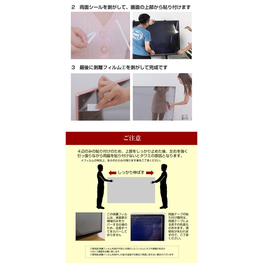 フナイ FL-55UF360 (55インチ) 液晶テレビ保護パネル 55型 ブルー 