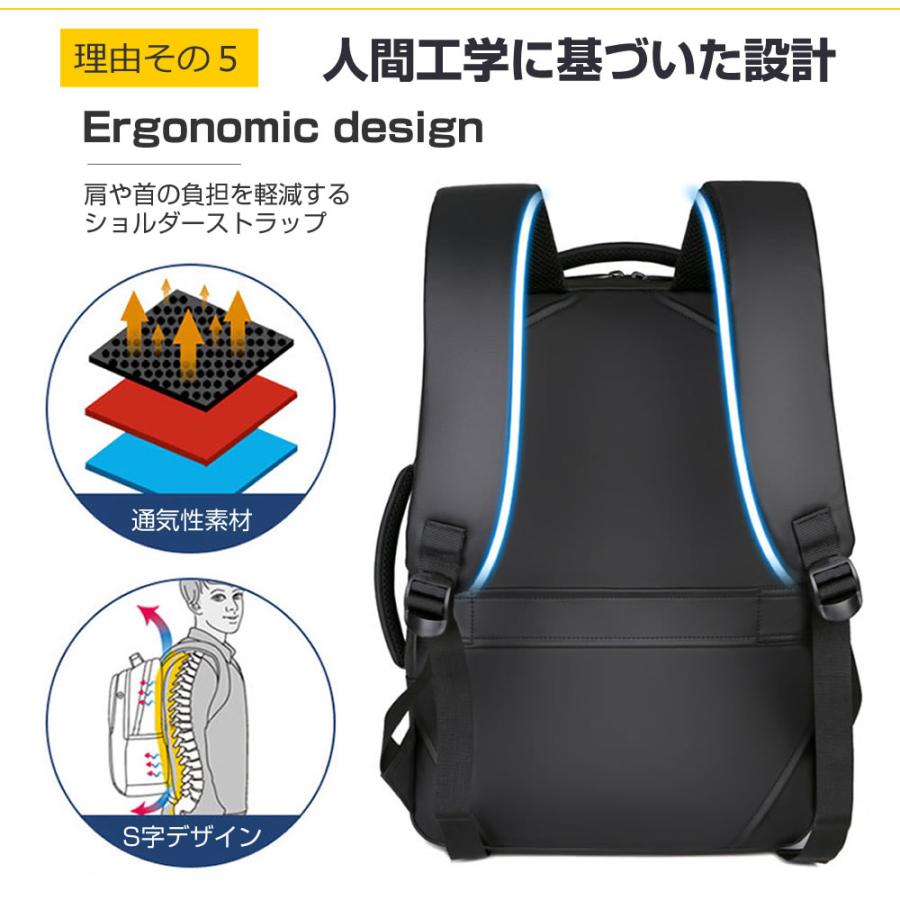 iiyama SOLUTION-16FX163 (16インチ) ビジネスリュック パソコンバッグ フィルム セット 通勤 通学 USB 充電 リュックサック PC バッグ パソコン リュック｜mediacover｜07