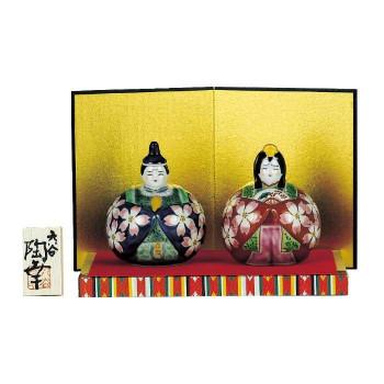 伝統的な雛人形 陶器製 紺谷力作　木箱入　金屏風付 Amazon.co.jp: 雛人形 ひな人形 コンパクト 陶器 有田焼 春秋