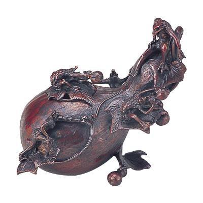 高岡銅器　香炉　大森孝志作　好日　香炉 129-08　代引き不可/同梱不可